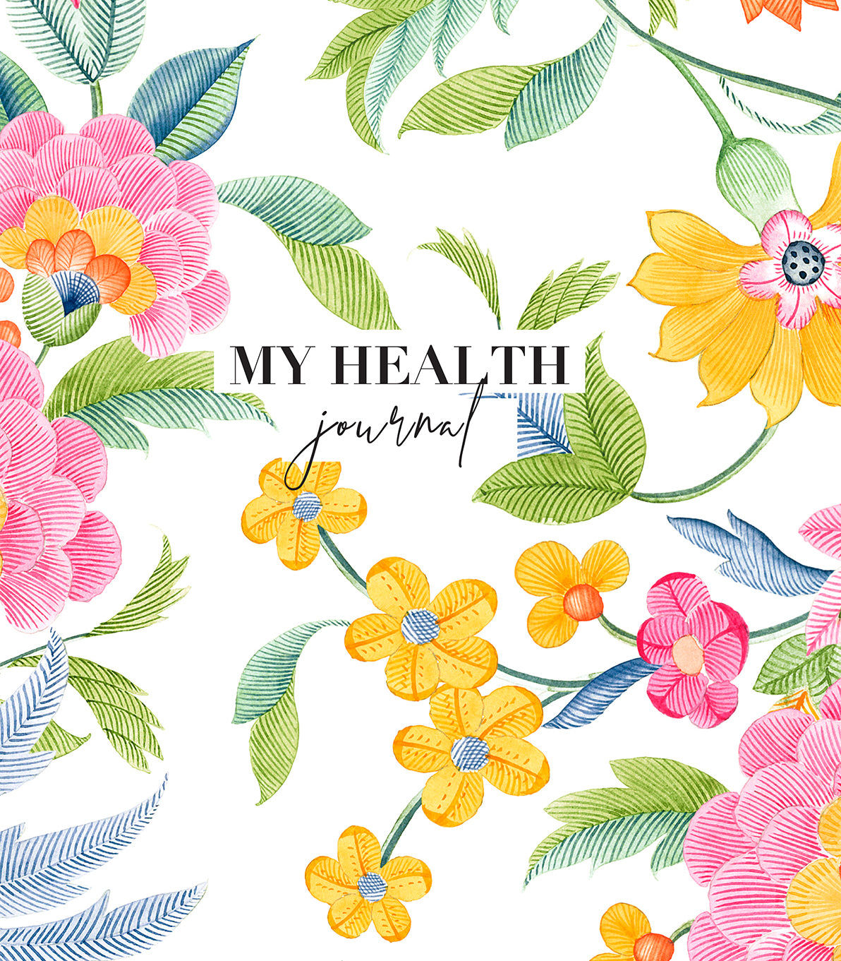 My Health Journals - Floral Linen - My Health Journals