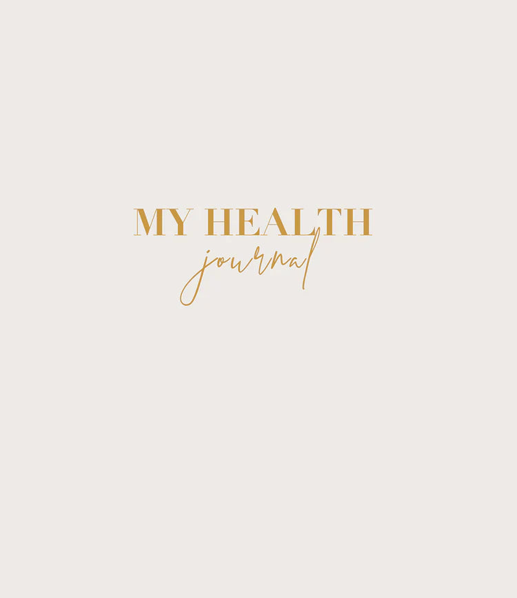 My Health Journal white Linen health journal with linen cover and 6-ring binder