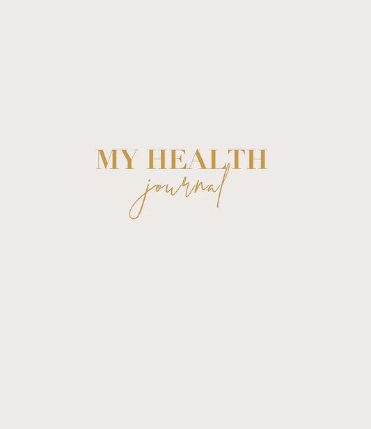 My Health Journal white Linen health journal with linen cover and 6-ring binder